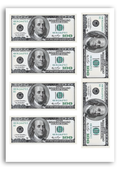 Picture "100 dollars" for food printing A4 (DOL-013)