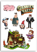 "Gravity Falls" picture for food printing A4 (GF-010)