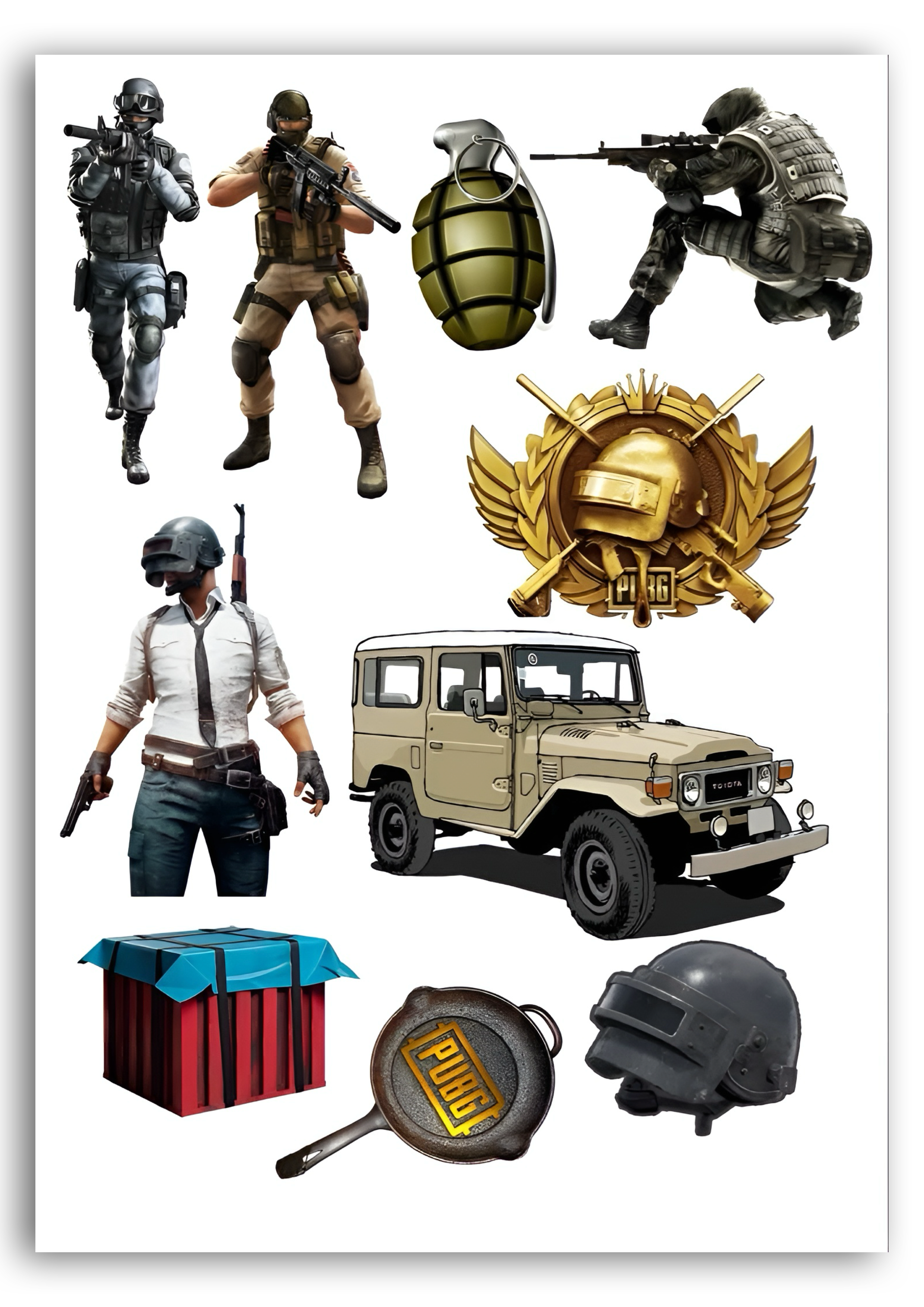 Картинка "PUBG" для харчового друку А4 (PB-012)