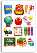 Picture "Time for school" for food printing A4 (SCL-003)